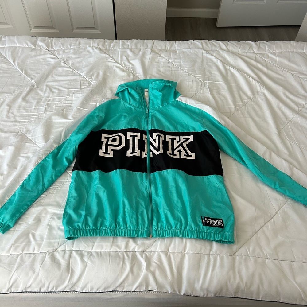 PINK Victoria's Secret Jacket - Teal and Black